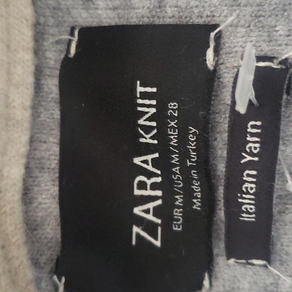 Zara Knit Italian Wool Long Grandma Pockets Kimono Cardigan Sweater Coat Medium - Picture 4 of 7